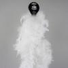 ZUCKER Chandelle Feather Boa - Turkey Feathers with Tinsel 6 Ft - Christmas Decorations - Vibrant Holiday Home Decor - Costume Cosplay Accessory - White/Silver Lurex view 3