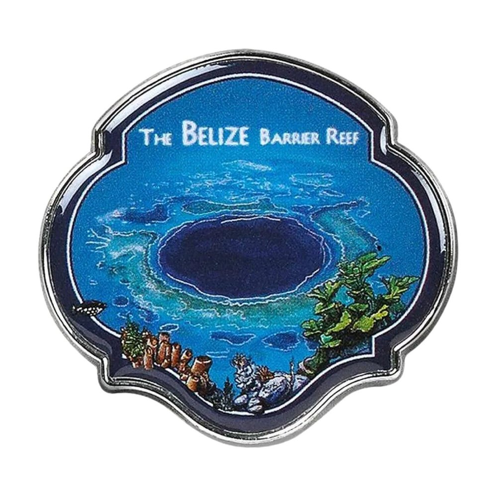 Collectible Novelty Pin for Backpack, Scarf - Made From Jeweler Class Metal - Spartan and the Green Egg Explorer Pin Series: The Belize Barrier Reef (89)