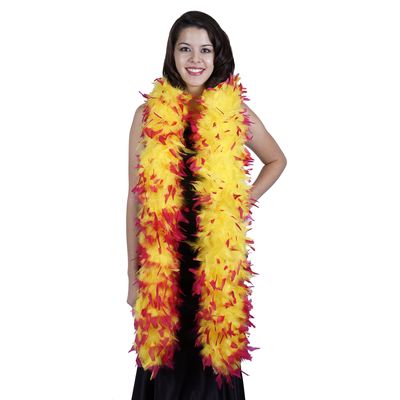ZUCKER Chandelle Boas Tipped - Flourescent Yellow/Shocking Pink - 7.5"