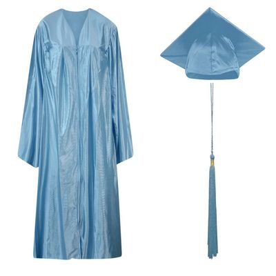 Preschool/Kindergarten Graduation Cap, Gown and Tassel Set (#33: Height 310-40, Light Blue)