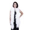 ZUCKER Chandelle Feather Boa with Lurex Heavy Boas 6 Ft- Christmas Decorations - Vibrant Holiday Home Decor - Costume Cosplay Accessory, Halloween Party, Carnival - White/Silver view 1