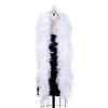 ZUCKER Chandelle Feather Boa with Lurex Heavy Boas 6 Ft- Christmas Decorations - Vibrant Holiday Home Decor - Costume Cosplay Accessory, Halloween Party, Carnival - White/Silver view 3