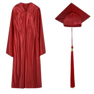 Preschool/Kindergarten Graduation Cap, Gown and Tassel Set (#36: Height 41-43, Red)