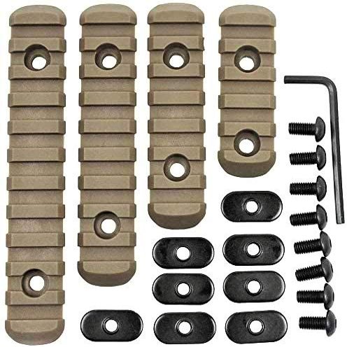 Green Blob Outdoors Camming T-Nuts 4-Pack Polymer Rail Section Kit L2 L3 L4 L5 Sizes for mounting Accessories flashlights, red dot Sights, and More (Dark Earth)