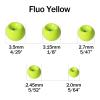 ANGLER DREAM 50 PCS Tungsten Beads Nymph Head Ball Fly Tying Beads Fly Tying Materials Six Colorful Colors 2.0MM-3.5MM (Fluo Yellow, 3.15mm) view 2
