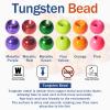 ANGLER DREAM 50 PCS Tungsten Beads Nymph Head Ball Fly Tying Beads Fly Tying Materials Six Colorful Colors 2.0MM-3.5MM (Fluo Yellow, 3.15mm) view 4