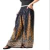 Orient Trail Open Ankle Wide Leg Harem Pants with Pocket - Yoga Flowy Pants for Women X-Large XL Peacock Black view 4