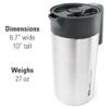 GSI Outdoors, Glacier Stainless JavaPress, 30oz French Press Coffee Mug for Camping, Brushed view 2