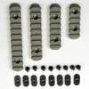(Camming T-Nuts) 4-Pack Polymer Rail Section Kit L2 L3 L4 L5 Sizes for mounting Accessories flashlights, red dot Sights, and More (Olive Drab Green) view 1