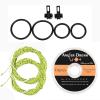 ANGLER DREAM 2PCS/LOT Tenkara Line Tapered Braided Furled Leader Fly Fishing Line with Ring Hook Keeper Fluorocarbon Tippet Combo 12FT 20LB view 1