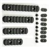 Green Blob Outdoors 4-Pack Polymer Rail Section Kit L2 L3 L4 L5 Sizes (with Camming T-Nuts) for mounting Accessories flashlights, red dot Sights, and More (Black) view 4