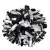 Metallic Cheerleader Cheerleading Pom Poms 6 inch 1 Pair 2 Pieces (Black/Silver) view 1