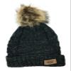 ANGELA & WILLIAM Women's Winter Fleece Lined Cable Knitted Pom Pom Beanie Hat (Black Multi) view 1