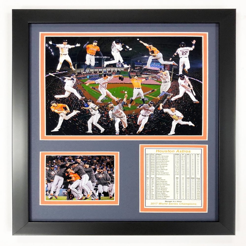 Legends Never Die 2017 MLB Houston Astros World Series Champions Framed Photo Collage, Collage, 12 x 15, (11408U)