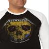 Metallica mens Metallica Now That We're Dead Raglan Baseball Jersey T Shirt, Black/White, Medium US view 3