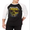 Metallica mens Metallica Now That We're Dead Raglan Baseball Jersey T Shirt, Black/White, Medium US view 4