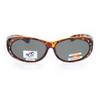 Womens Fit Over Glasses Polarized Sunglasses Oval Rhinestone Frame Tort, Black view 2