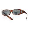 Womens Fit Over Glasses Polarized Sunglasses Oval Rhinestone Frame Tort, Black view 3