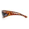 Womens Fit Over Glasses Polarized Sunglasses Oval Rhinestone Frame Tort, Black view 4