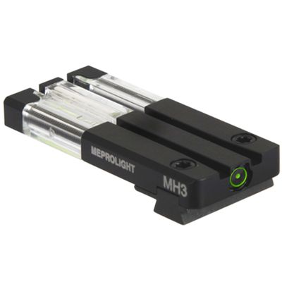 Meprolight Mepro FT Green Bullseye Rear Sight - Fiber-Optic Day/Night Sight, Tritium Powered Pistol Optic, No Battery Required, Fits Most Holsters, CZ-75,85,97,SP01