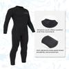 Aunua Kids Wetsuit for Youth Boys Girls, 3/2mm Full Wetsuit for Swimming, Surfing(7032 Black 12) view 3