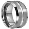 CROWNAL 10mm 8mm 6mm Tungsten Wedding Band Ring Engraved I Love You Men Women Polished Groove Matte Finish Beveled Edges (8mm,15) view 1