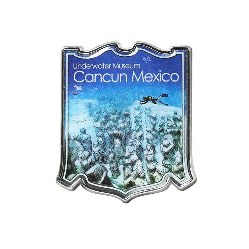 Collectible Novelty Pin for Backpack, Scarf - Made From Jeweler Class Metal - Spartan and the Green Egg Explorer Pin Series: Underwater Museum - Cancun, Mexico (133)