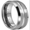 CROWNAL 10mm 8mm 6mm Tungsten Wedding Band Ring Engraved I Love You Men Women Polished Groove Matte Finish Beveled Edges (6mm,11.5) view 1
