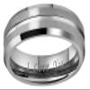 CROWNAL 10mm 8mm 6mm Tungsten Wedding Band Ring Engraved I Love You Men Women Polished Groove Matte Finish Beveled Edges (6mm,11.5) view 2