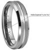 CROWNAL 10mm 8mm 6mm Tungsten Wedding Band Ring Engraved I Love You Men Women Polished Groove Matte Finish Beveled Edges (6mm,11.5) view 3