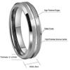 CROWNAL 10mm 8mm 6mm Tungsten Wedding Band Ring Engraved I Love You Men Women Polished Groove Matte Finish Beveled Edges (6mm,11.5) view 4
