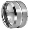 CROWNAL 10mm 8mm 6mm Tungsten Wedding Band Ring Engraved I Love You Men Women Polished Groove Matte Finish Beveled Edges (10mm,17) view 1