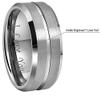 CROWNAL 10mm 8mm 6mm Tungsten Wedding Band Ring Engraved I Love You Men Women Polished Groove Matte Finish Beveled Edges (10mm,17) view 3