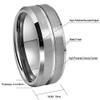 CROWNAL 10mm 8mm 6mm Tungsten Wedding Band Ring Engraved I Love You Men Women Polished Groove Matte Finish Beveled Edges (10mm,17) view 4