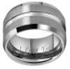 CROWNAL 10mm 8mm 6mm Tungsten Wedding Band Ring Engraved I Love You Men Women Polished Groove Matte Finish Beveled Edges (8mm,14) view 2