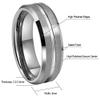 CROWNAL 10mm 8mm 6mm Tungsten Wedding Band Ring Engraved I Love You Men Women Polished Groove Matte Finish Beveled Edges (8mm,14) view 4