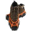 DSLERGO Non-Slip Shoes Cover Chain Ice Claws 8/11/19 Teeth Outdoor Ski Ice Snow Hiking Climbing Crampons Traction Device with Stainless Steel (Orange, Medium) view 1