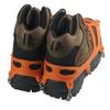 DSLERGO Non-Slip Shoes Cover Chain Ice Claws 8/11/19 Teeth Outdoor Ski Ice Snow Hiking Climbing Crampons Traction Device with Stainless Steel (Orange, Medium) view 2