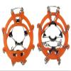DSLERGO Non-Slip Shoes Cover Chain Ice Claws 8/11/19 Teeth Outdoor Ski Ice Snow Hiking Climbing Crampons Traction Device with Stainless Steel (Orange, Medium) view 4