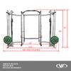 Valor Fitness Heavy Duty Power Rack - Squat Rack - Chrome Pull Up Bar and Power Cage (BD-11BCC Power Rack w/Cable Crossover) view 2