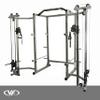 Valor Fitness Heavy Duty Power Rack - Squat Rack - Chrome Pull Up Bar and Power Cage (BD-11BCC Power Rack w/Cable Crossover) view 4