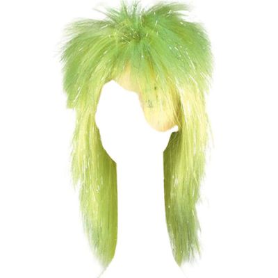 Punk Fright 14" Long Color Blue/White - Lacey Wigs Adult Colorful Circus Nightclub Parade Clown Rock Bundle Costume Wig Care Guide