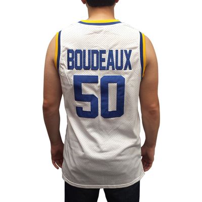 My Party Shirt Neon Boudeaux #50 Western White Basketball Jersey - Mens Small