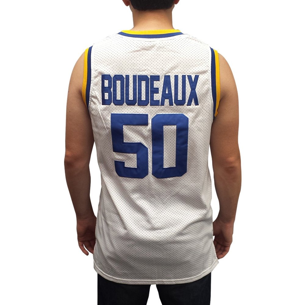 My Party Shirt Neon Boudeaux #50 Western White Basketball Jersey - Mens Small