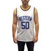 My Party Shirt Neon Boudeaux #50 Western White Basketball Jersey - Mens Small view 2