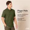 Amazon Essentials Men's Army Green Polo Shirts Short Sleeve, Slim-Fit Cotton Pique, Large view 2