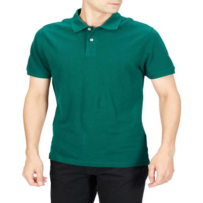 Amazon Essentials Men's Slim-Fit Cotton Pique Polo Shirt, Hunter Green, X-Large