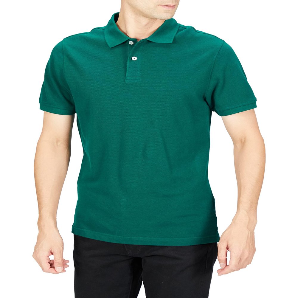 Amazon Essentials Men's Slim-Fit Cotton Pique Polo Shirt, Hunter Green, X-Large
