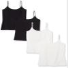 Amazon Essentials Women's Slim-Fit Camisole, Pack of 4, Black/White, Small view 1