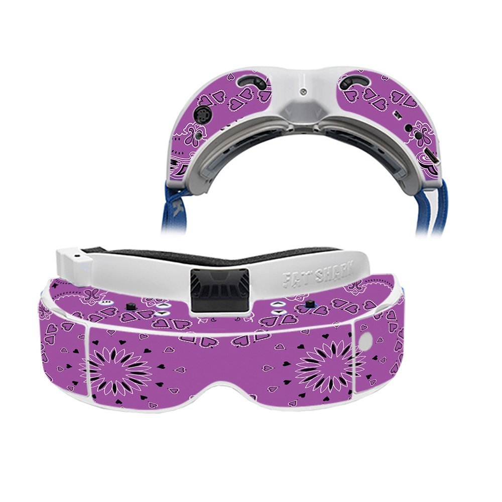MightySkins Skin Compatible with Fat Shark Dominator V3 - Purple Bandana | Protective, Durable, and Unique Vinyl Decal wrap Cover | Easy to Apply, Remove, and Change Styles | Made in The USA